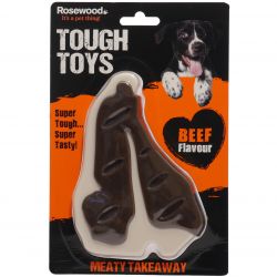 Tough Toys Meaty Beef Steak Dog Toy large