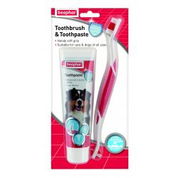 Beaphar Toothbrush & Toothpaste Pack For Dogs & Cats