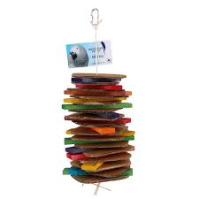 Sky Pets Card and Wood Bird Toy 12 x 24cm.