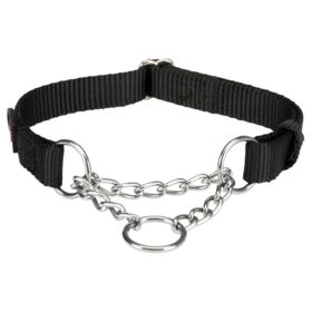 Trixie Premium Semi-Choke Dog Collar S=M 30-40cm/15mm Black