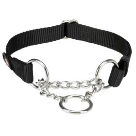 Trixie Premium Semi-Choke Dog Collar M=L 35-50cm/20mm Black