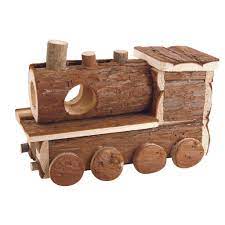 Sky Pets Wooden Train Hideaway 24x11x15cm. for Small Animals