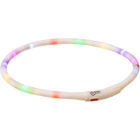 Trixie USB Flash Light Ring silicone XS-XL 70cm/10mm White/Multi Coloured