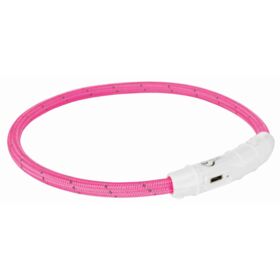 Trixie Flash Light Ring USB M-L 45cm/7mm. Pink