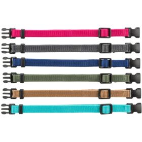 Trixie Junior Set of Puppy Collars S-M 17-25cm/10mm. (6) fuchsia, graphite, indigo, forest, hazelnut, ocean