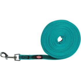 Trixie Tracking Dog Leash, rubberised. S–M: 5 m/15 mm, ocean