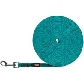 Trixie Tracking Dog Leash, rubberised. S–M: 10m/15 mm, ocean