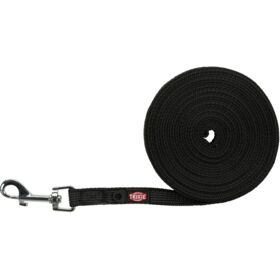 Trixie Tracking Dog Leash, rubberised. S–M: 5 m/15 mm, black