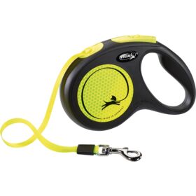 flexi New NEON Tape Dog Lead M 5m. 25kg. neon yellow