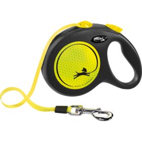 flexi New NEON Tape Dog Lead L 5m. 50kg. neon yellow