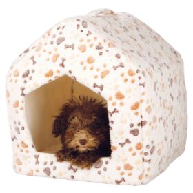 Trixie Cuddly Cave Lingo Dog/Cat Bed 40x45x40cm. white/beige