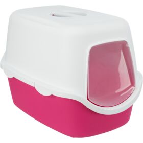 Trixie Vico Cat Litter Tray with Hood 40x40x56cm. pink/white