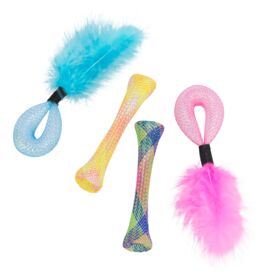 Trixie set of 4 Tubes Cat Toy up to 15cm.