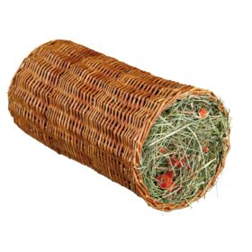 Trixie Wicker Tunnel with Hay & Carrot for Small Animals 20x38cm 220g for guinea pig/rabbit